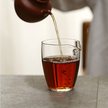 Set Kung Fu ceai din sticlă borosilikat rezistentă la temperaturi, recipient transparent pentru servire comună, Tea Sea și separator de ceai pentru turnare uniformă