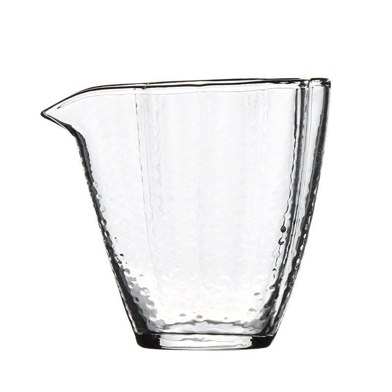 Pahar din sticlă borosilicată ciocănit, Gongfu ceai, formă Begonia, distribuitor de ceai și ceainic