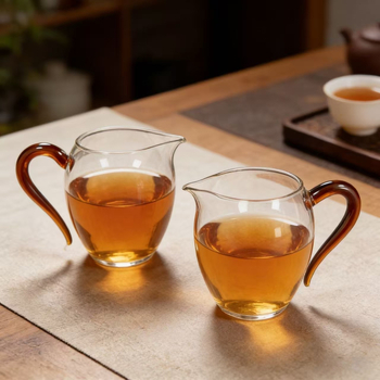 Pahar din sticlă borosilicat de înaltă calitate pentru Gongdao ceai, set de ceai premium Gongfu, accesorii pentru ceai, separator pentru ceai, recipient de ceai pentru uz casnic, arta ceaiului