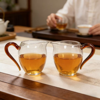 Pahar din sticlă borosilicat de înaltă calitate pentru Gongdao ceai, set de ceai premium Gongfu, accesorii pentru ceai, separator pentru ceai, recipient de ceai pentru uz casnic, arta ceaiului