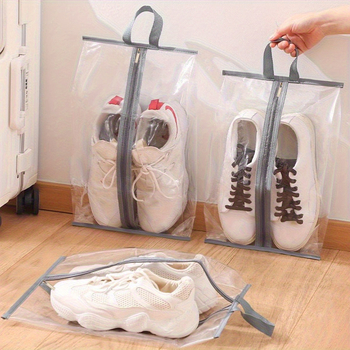 Sac de depozitare pantofi de călătorie — husă transparentă PVC pentru adidași, protecție împotriva prafului, umezelii și mucegaiului