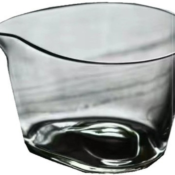 Set de ceai din sticlă borosilikat transparentă, formă de inimă, cu divizor pentru ceai, fabricat manual