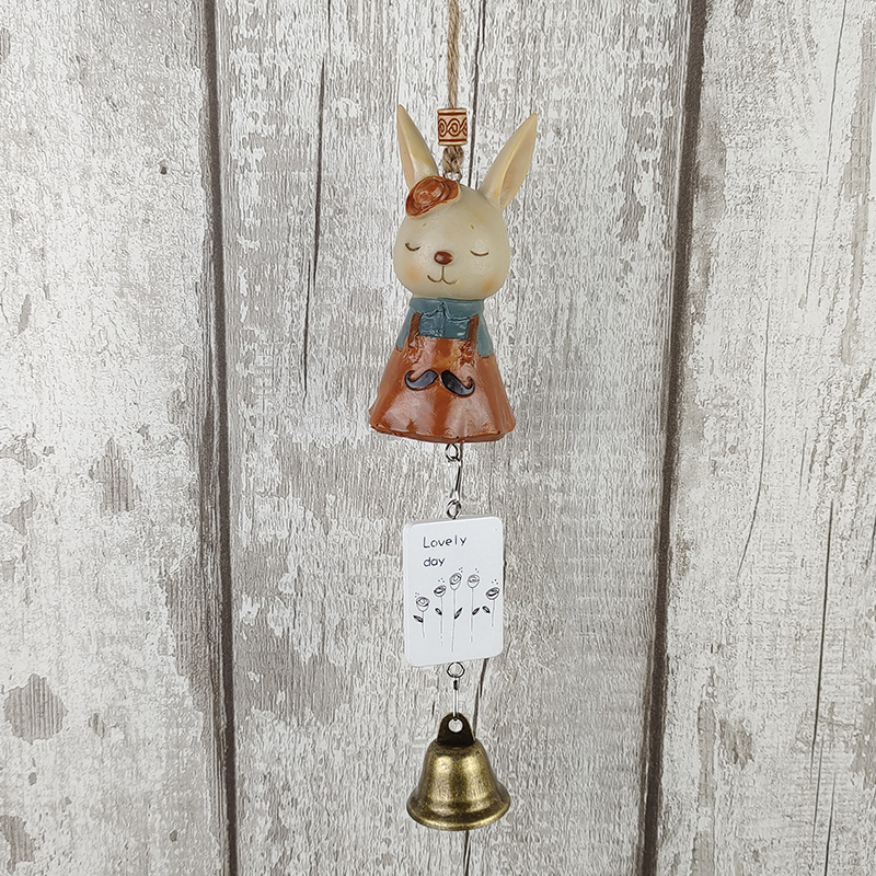 Zakka Miss Rabbit od smole — viseći zvončić za vjetar