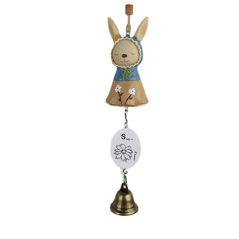 Zakka Miss Rabbit od smole — viseći zvončić za vjetar