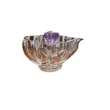 Set de ceai din sticlă borosilicat rezistentă la căldură, de înaltă calitate, pentru ceremonia de ceai acasă, design cu lotus, separator de ceai, teaware în stil chinezesc