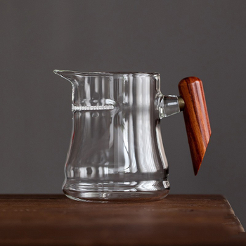Ceașcă de ceai din sticlă borosilicată, în stil japonez, cu filtru în formă de semilună pentru ceai verde