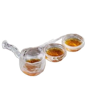 ceașă de ceai din cristal natural, cu mâner, protecție anti-arzuri, separator de ceai, 150 ml