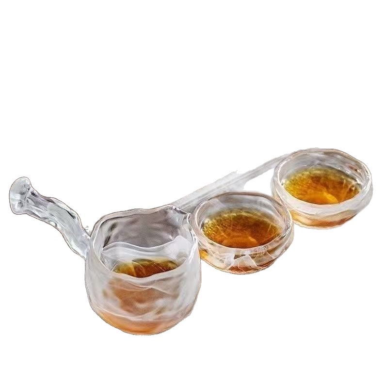 ceașă de ceai din cristal natural, cu mâner, protecție anti-arzuri, separator de ceai, 150 ml