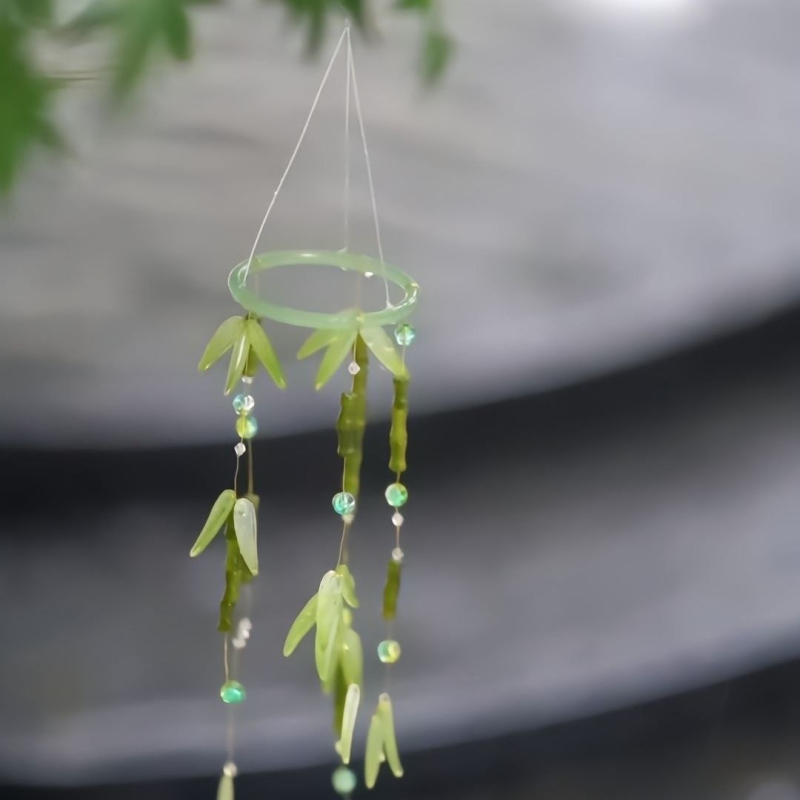 DIY komplet zvončić za vjetar u kineskom stilu s malim brodom, za vrata i balkon