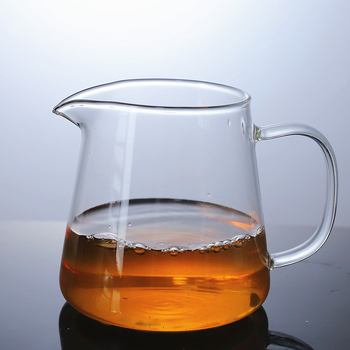 Pahar pătrat din sticlă borosilicat cu mâner, filtru pentru ceai și sită, set de ceai pătrat.