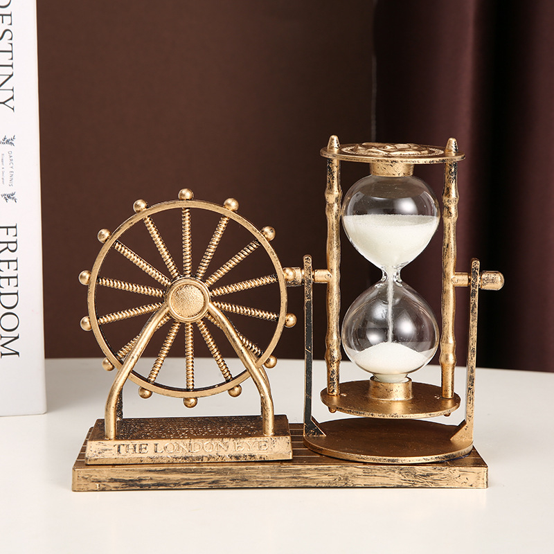 Ceas de nisip London Eye Ferris Wheel – decor modern retro, cadou pentru studenți