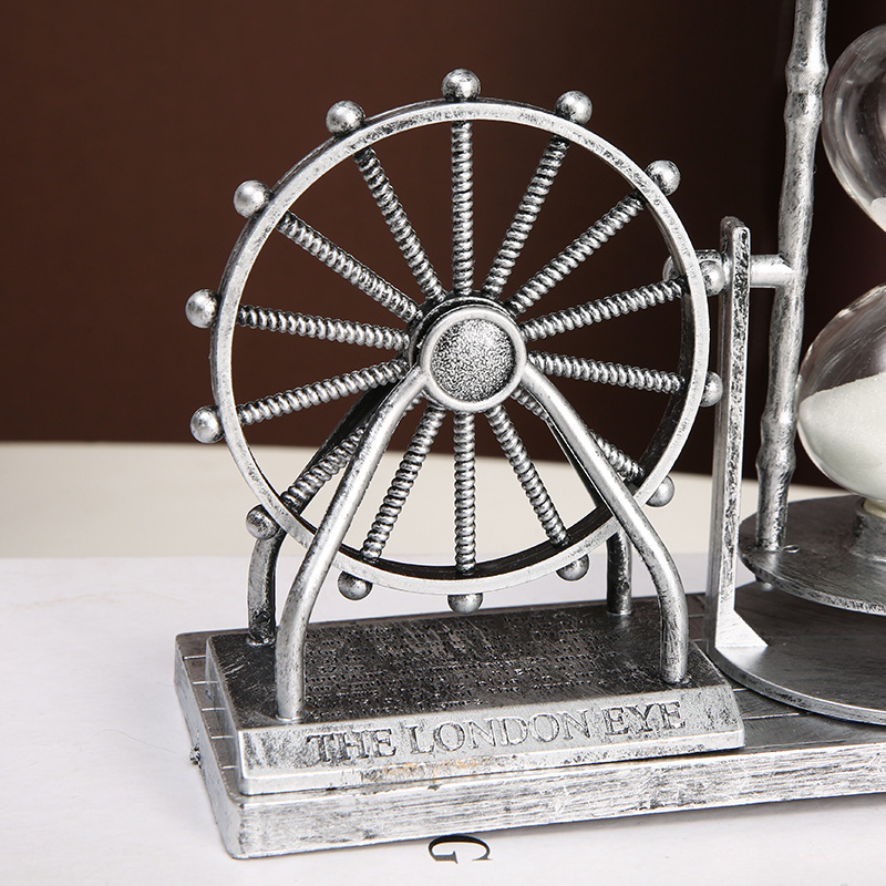 Ceas de nisip London Eye Ferris Wheel – decor modern retro, cadou pentru studenți