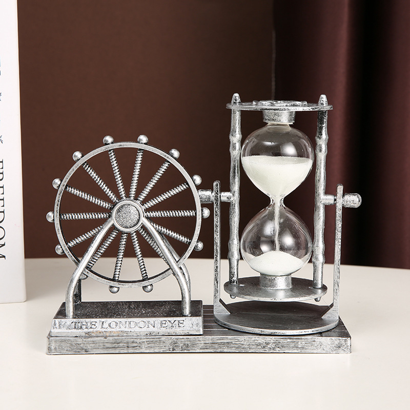 Ceas de nisip London Eye Ferris Wheel – decor modern retro, cadou pentru studenți