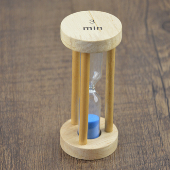 Orologiu cu nisip, bază din lemn pătrată, cronometru de 1/3/5 minute, decor pentru casă