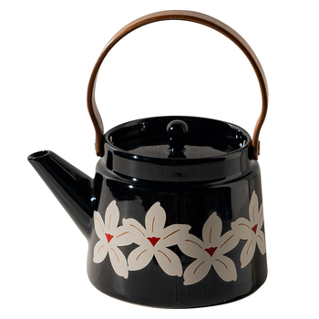 Set ceai porțelan retro cu ceașcă și farfurioară într-o cutie cadou – modele: cireș negru înflorit și crin maro