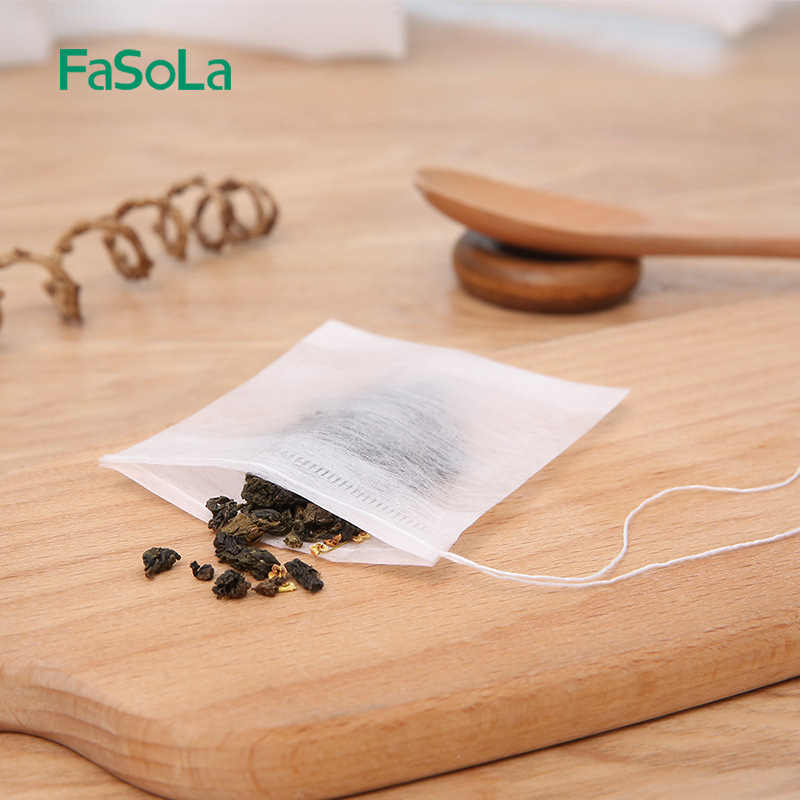 FaSoLa pungi de ceai de unică folosință pentru ceaiuri din plante, filtre din fibre de porumb, 100 de bucăți