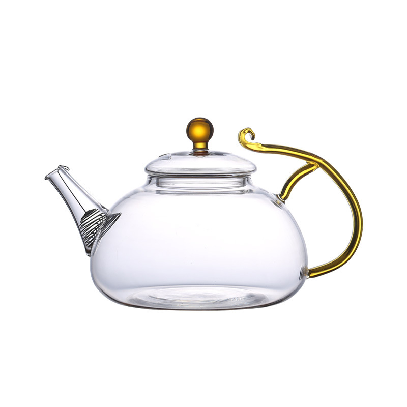 Τσαγιέρα από γυαλί borosilicate με φίλτρο ελατηρίου, διαφανής για παρασκευή πράσινου τσαγιού