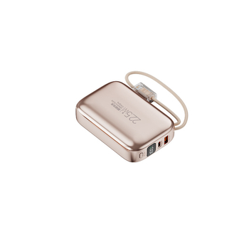 Mini power banka 10000mAh s ugrađenim kabelom, kompakno brzo punjenje, prilagođeni logo