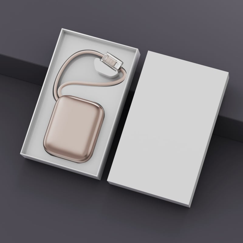 Mini power banka 10000mAh s ugrađenim kabelom, kompakno brzo punjenje, prilagođeni logo