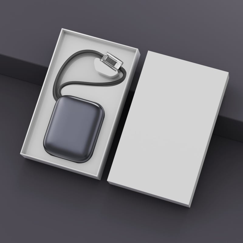Mini power banka 10000mAh s ugrađenim kabelom, kompakno brzo punjenje, prilagođeni logo