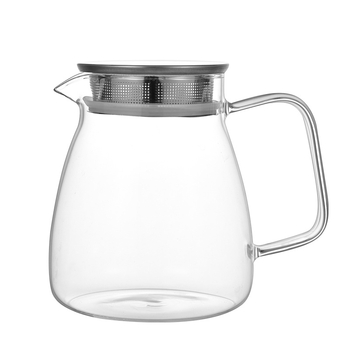 Ceainic din sticlă borosilikată, cu filtru, pentru uz casnic; ceainic cu flori, compatibil cu plita ceramică electrică, separare ceai-apă