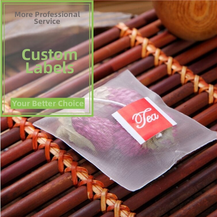 Pungi filtre din nylon, de unică folosință, cu etichetă și logo personalizate; ceai în pungi din fibră de porumb, în vrac