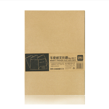 Deli 5917 Dosar A4 din hârtie kraft cu clips, format L, inserare pagini