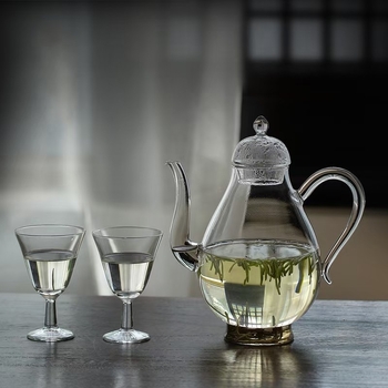 Set ceainic și cești din sticlă borosilicată de înaltă rezistență – 1 ceainic și 2 cești