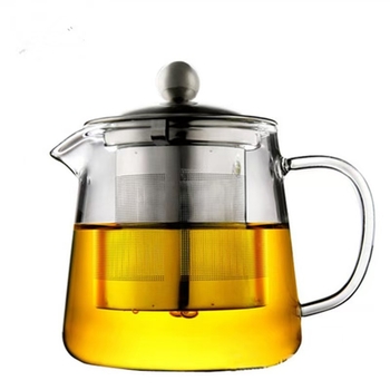 Ceainic din sticlă cu filtru din oțel inoxidabil, sticlă rezistentă la temperaturi, ceai cu flori, pentru casă și birou