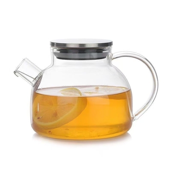 Ceainic din sticlă pentru infuzarea ceaiului, fabricat manual, pentru uz casnic, pentru ceai de flori, sticlă borosilicat de înaltă rezistență, potrivit pentru plită cu gaz sau plită ceramică electrică