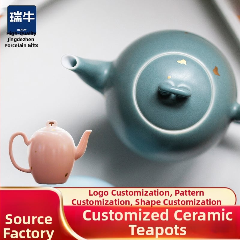 Runniu porcelánový čajník Kung-Fu s vlasným vzorom a logom, darčeková sada, čínskeho štýlu