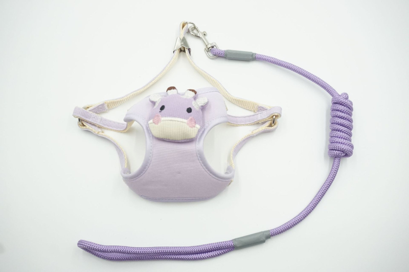 Novi prsni pojas protiv bjega za male pse – Bichon Frisé, Pomeranian i Teddy, s 3D karikaturalnim dizajnom i vodilicom