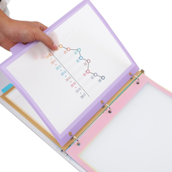 Pagini separator A4 cu trei găuri, 8 pagini, PP gros 36 μm, refil loose-leaf pentru dosar index pentru rame foto, personalizabil
