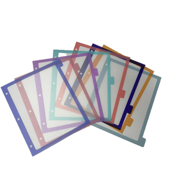 Pagini separator A4 cu trei găuri, 8 pagini, PP gros 36 μm, refil loose-leaf pentru dosar index pentru rame foto, personalizabil