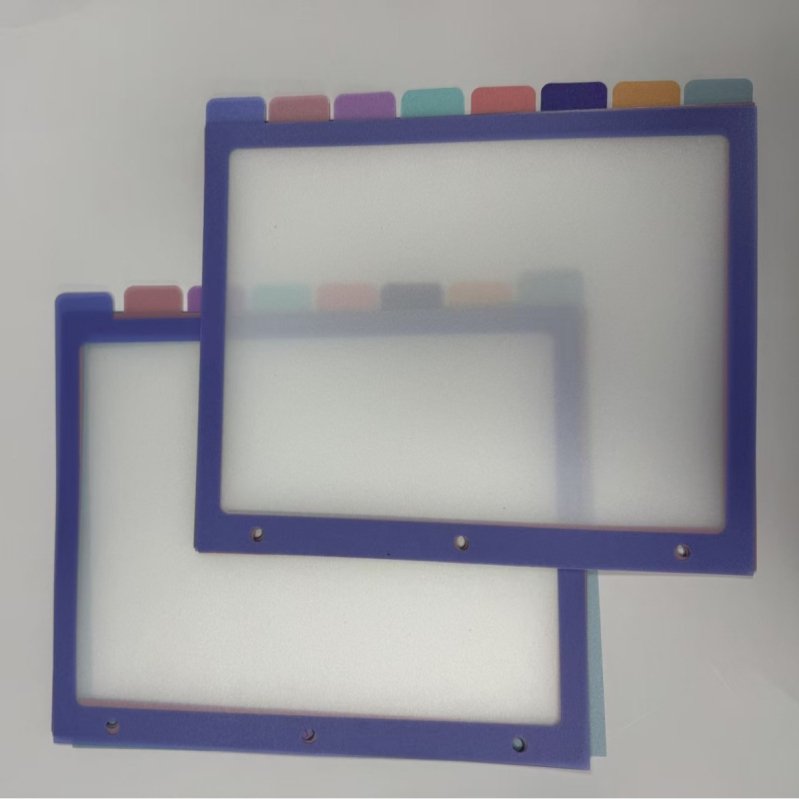 Pagini separator A4 cu trei găuri, 8 pagini, PP gros 36 μm, refil loose-leaf pentru dosar index pentru rame foto, personalizabil