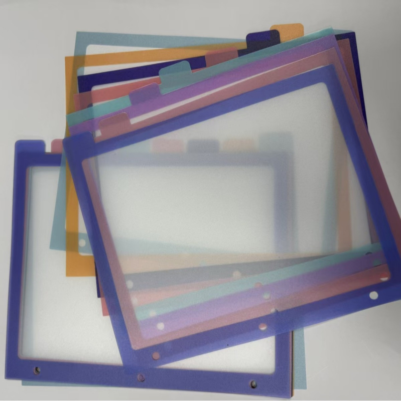 Pagini separator A4 cu trei găuri, 8 pagini, PP gros 36 μm, refil loose-leaf pentru dosar index pentru rame foto, personalizabil