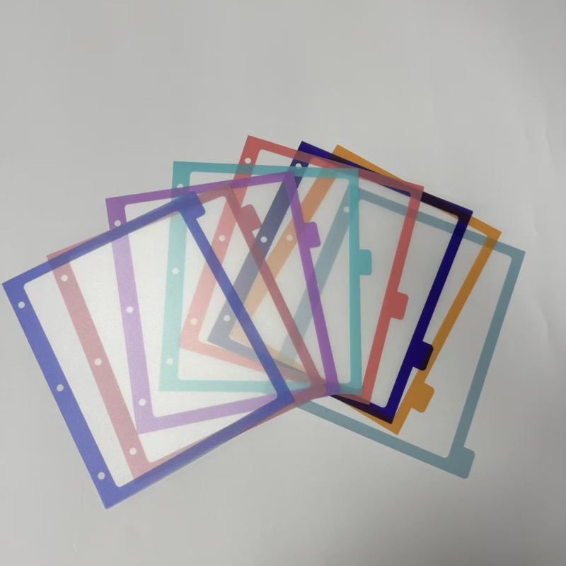 Pagini separator A4 cu trei găuri, 8 pagini, PP gros 36 μm, refil loose-leaf pentru dosar index pentru rame foto, personalizabil
