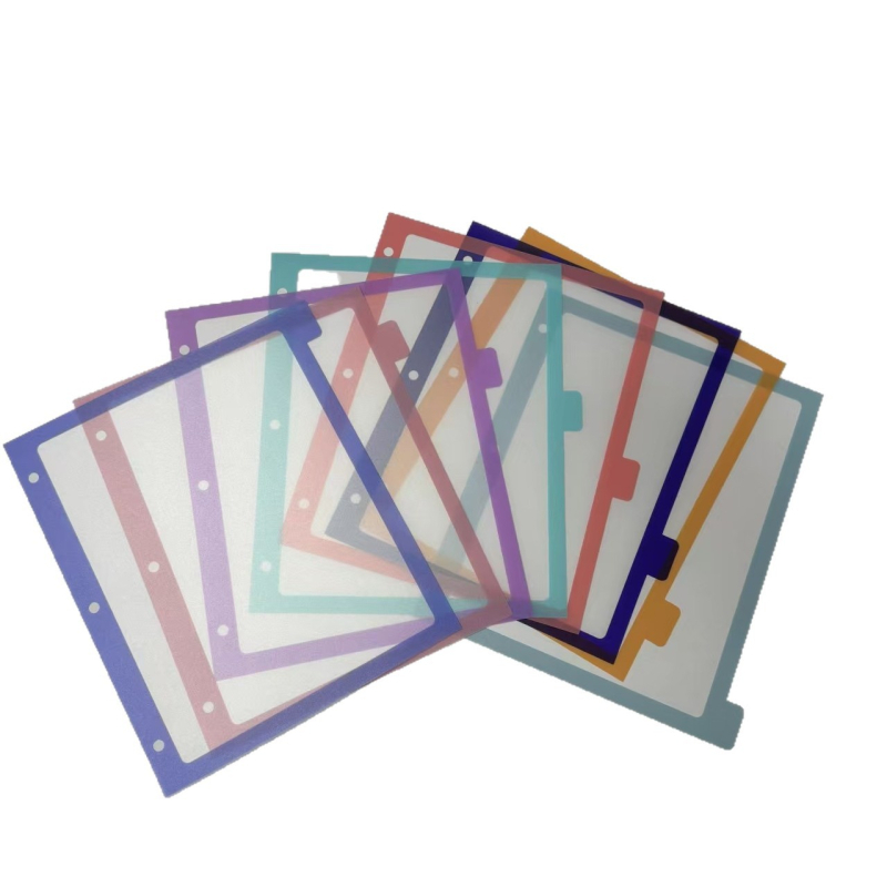 Pagini separator A4 cu trei găuri, 8 pagini, PP gros 36 μm, refil loose-leaf pentru dosar index pentru rame foto, personalizabil
