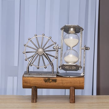 Clepsidră cu roata Ferris nostalgic retro pentru birou – decor de birou, cadou pentru ziua colegilor și sărbători