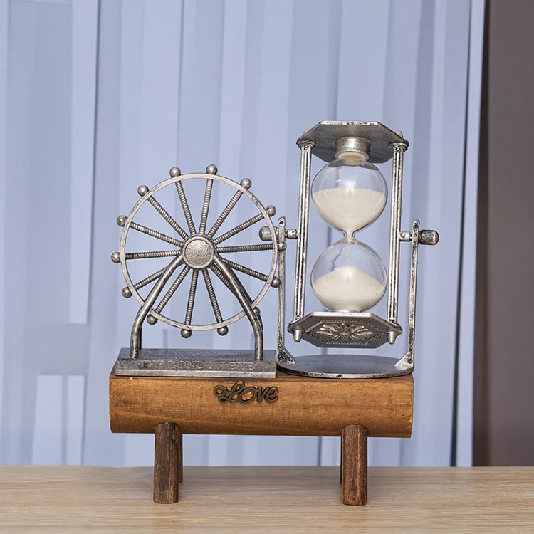 Clepsidră cu roata Ferris nostalgic retro pentru birou – decor de birou, cadou pentru ziua colegilor și sărbători