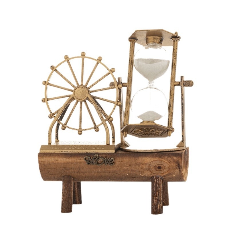 Clepsidră cu roata Ferris nostalgic retro pentru birou – decor de birou, cadou pentru ziua colegilor și sărbători