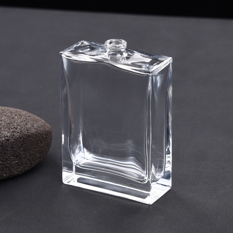 Átlátszó üveg parfümös flakon, 100 ml, nagy kapacitású, nyomós permetező, üres kozmetikai üveg