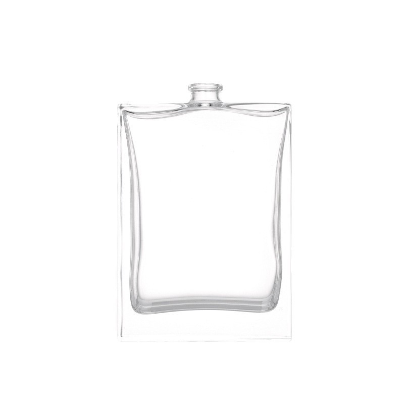 Átlátszó üveg parfümös flakon, 100 ml, nagy kapacitású, nyomós permetező, üres kozmetikai üveg