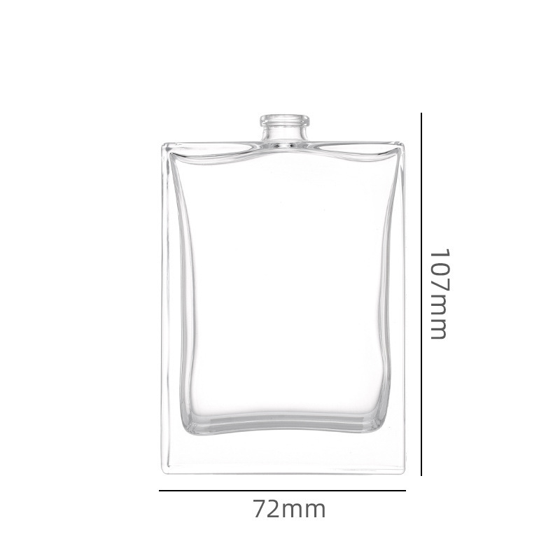 Átlátszó üveg parfümös flakon, 100 ml, nagy kapacitású, nyomós permetező, üres kozmetikai üveg