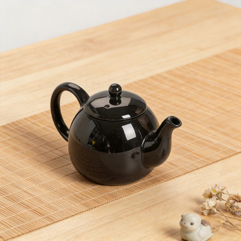 Ceainic ceramic cu filtru, capacitate mare, mâner de ridicare