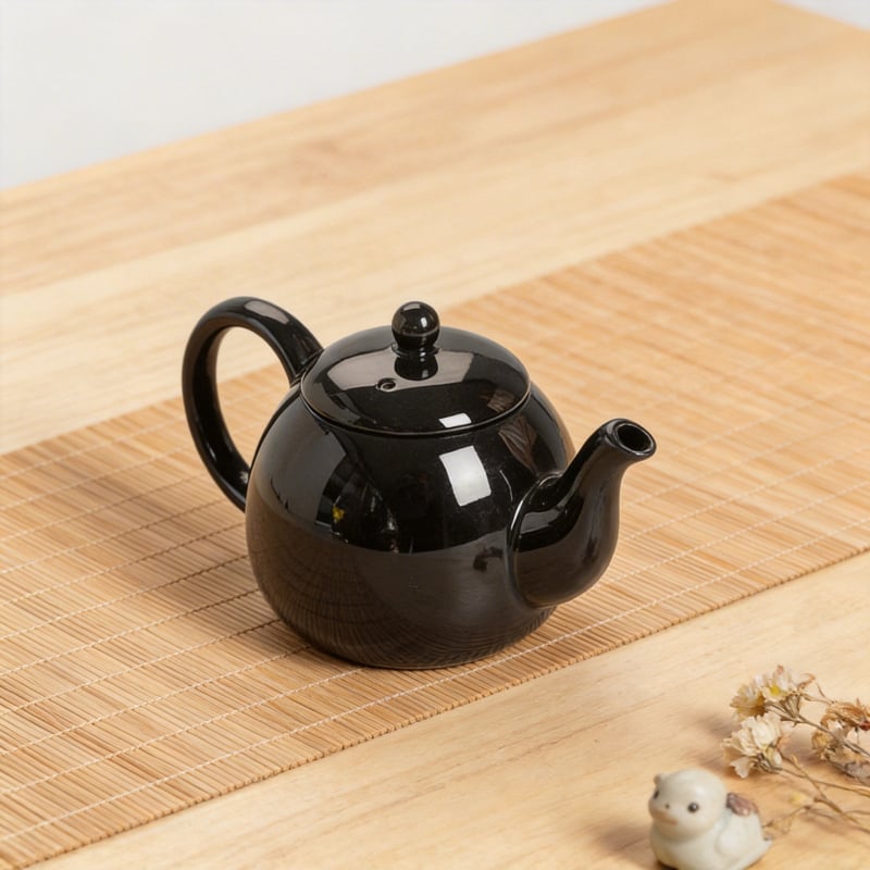 Ceainic ceramic cu filtru, capacitate mare, mâner de ridicare
