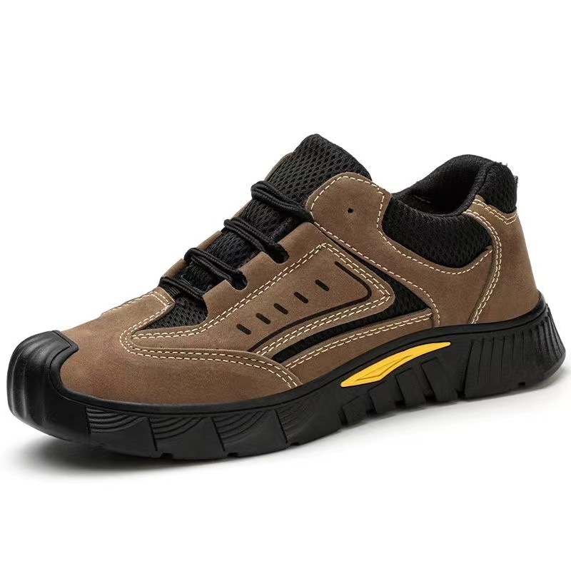 Pantofi de protecție pentru bărbați, vară, din materiale respirabile, încălțăminte de lucru casual, protecție anti-șoc și anti-perforație, vârf din oțel ușor, talpă moale, rezistenți la uzură, pentru toate sezoanele