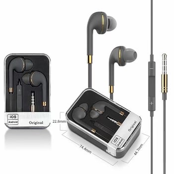 Macaron жични In-Ear слушалки, 3,5 мм кръгъл жак и инлайн контрол, съвместими с Apple, Android и Huawei MP3 устройства