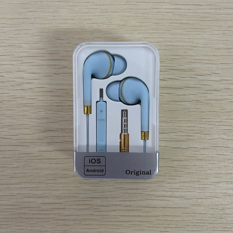 Macaron жични In-Ear слушалки, 3,5 мм кръгъл жак и инлайн контрол, съвместими с Apple, Android и Huawei MP3 устройства