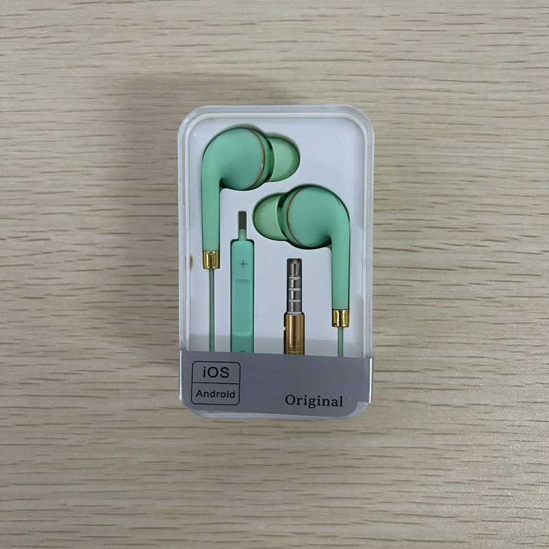 Macaron жични In-Ear слушалки, 3,5 мм кръгъл жак и инлайн контрол, съвместими с Apple, Android и Huawei MP3 устройства